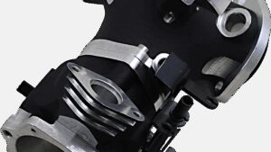 HORSEPOWER, INC Big Bore Throttle Body - Black - 55 mm - Twin Cam