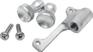 TODD'S CYCLE Enrichener Cable Relocation Bracket Kit with Knobs - Mikuni - Chrome