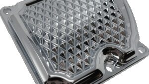 COVINGTONS Transmission Top Cover - Diamondback - Chrome - M8 Touring