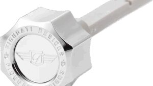 FIGURATI DESIGNS Transmission Oil Dipstick - Magnetic - Curved - Silver - M8