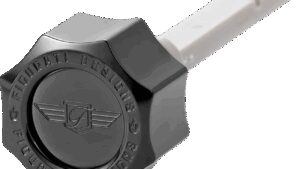 FIGURATI DESIGNS Transmission Oil Dipstick - Magnetic - Curved - Black - M8