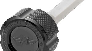 FIGURATI DESIGNS Transmission Oil Dipstick - Magnetic - Knurled - Black - M8