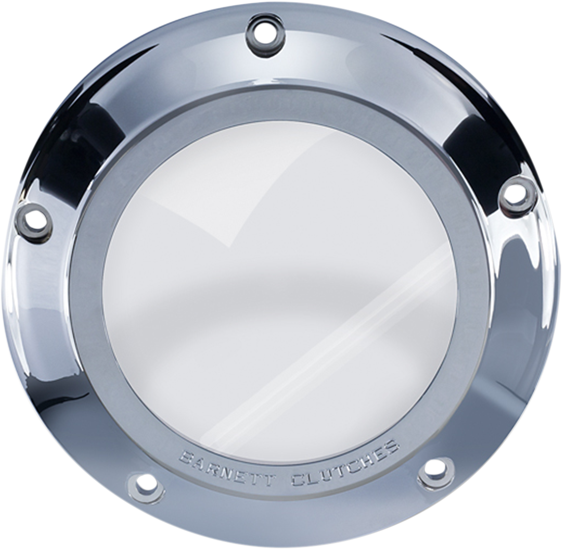 BARNETT Derby Cover - Chrome/Clear - '07-'18 Big Twin