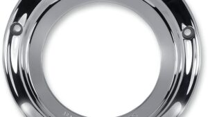 BARNETT Derby Cover - Chrome/Clear - Narrow Primary FL Touring