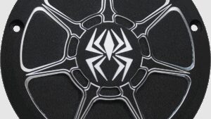 REKLUSE Derby Cover - Wrinkle Black - Big Twin