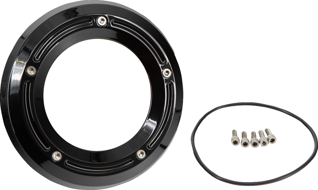 TRASK Assault Derby Cover - Gloss Black - Softail