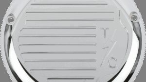 THRASHIN SUPPLY CO. Derby Cover - Finned - Chrome - M8