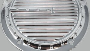 COVINGTONS Derby Cover - Dimpled - 5-Hole - Chrome - Softail