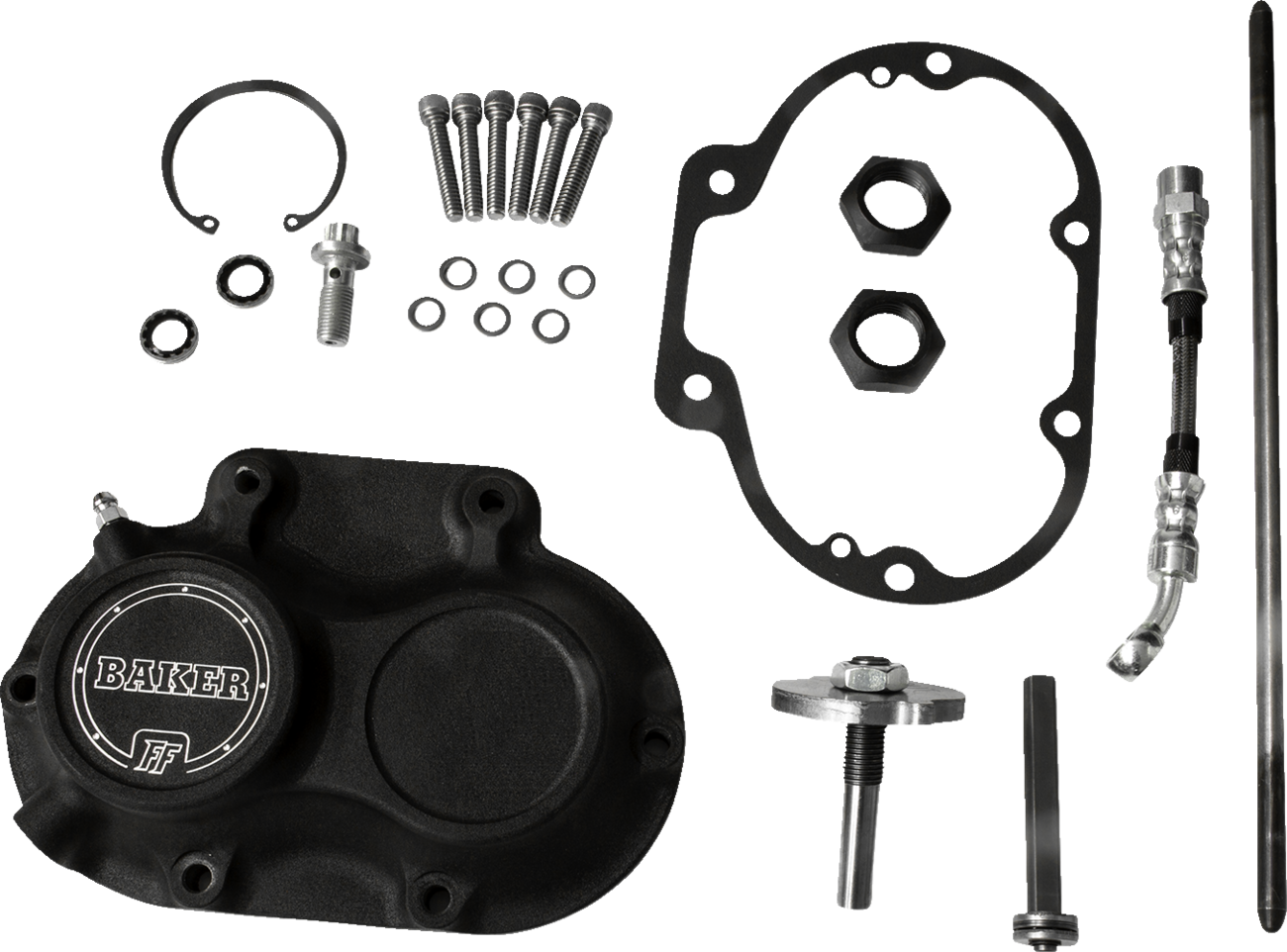 BAKER DRIVETRAIN Transmission Side Cover - Hydraulic - M8 - Black