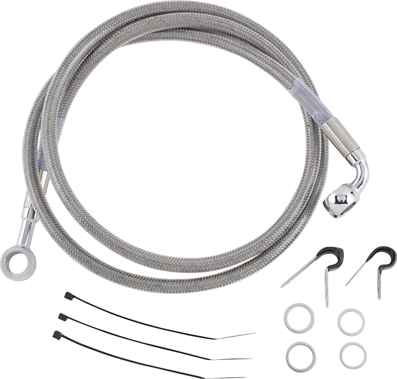 DRAG SPECIALTIES Brake Line - Front - Stainless Steel