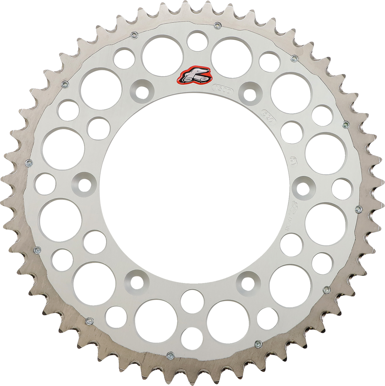 RENTHAL Twinring™ Rear Sprocket - 51 Tooth - Silver - Yamaha/Honda
