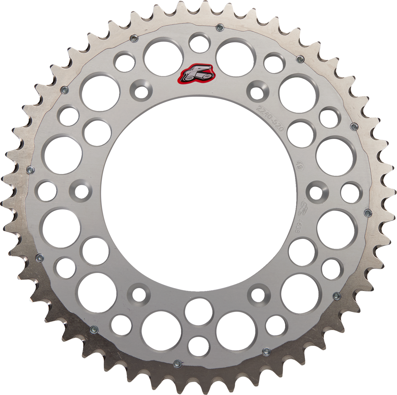 RENTHAL Twinring™ Rear Sprocket - 49 Tooth - Silver - Gas Gas/Husqvarna/KTM