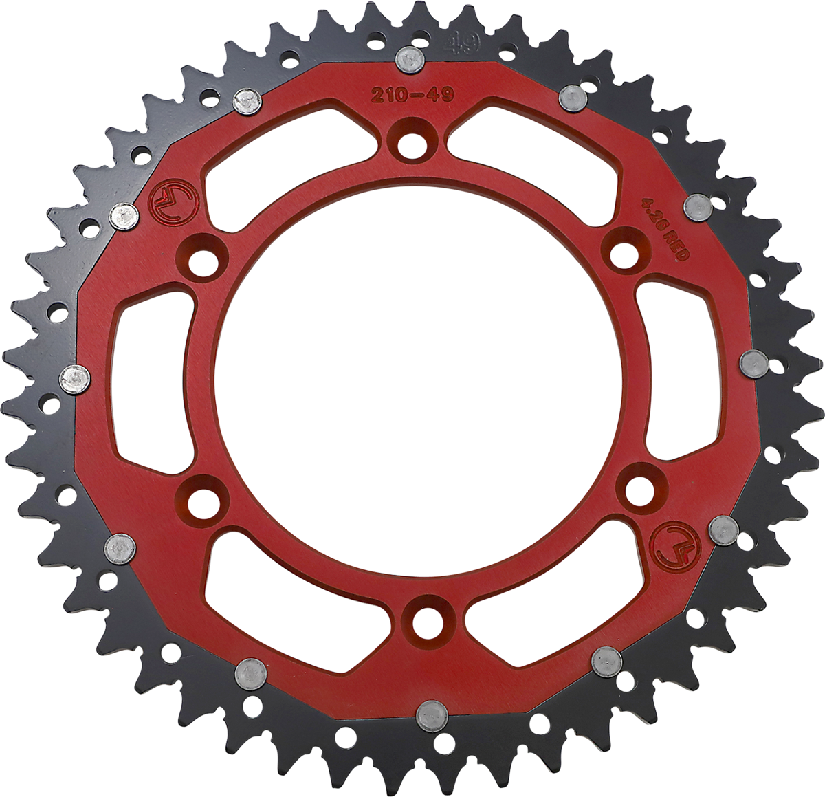 MOOSE OFFROAD Dual Sprocket - 49 Tooth - Red - Honda