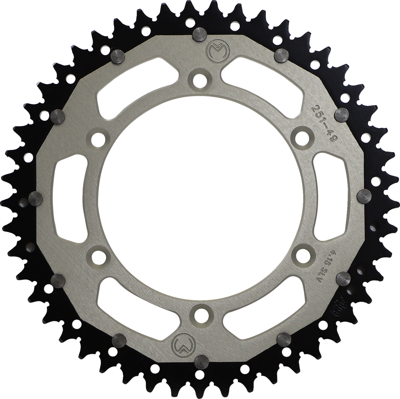 MOOSE OFFROAD Dual Sprocket - 49 Tooth - Silver - Yamaha