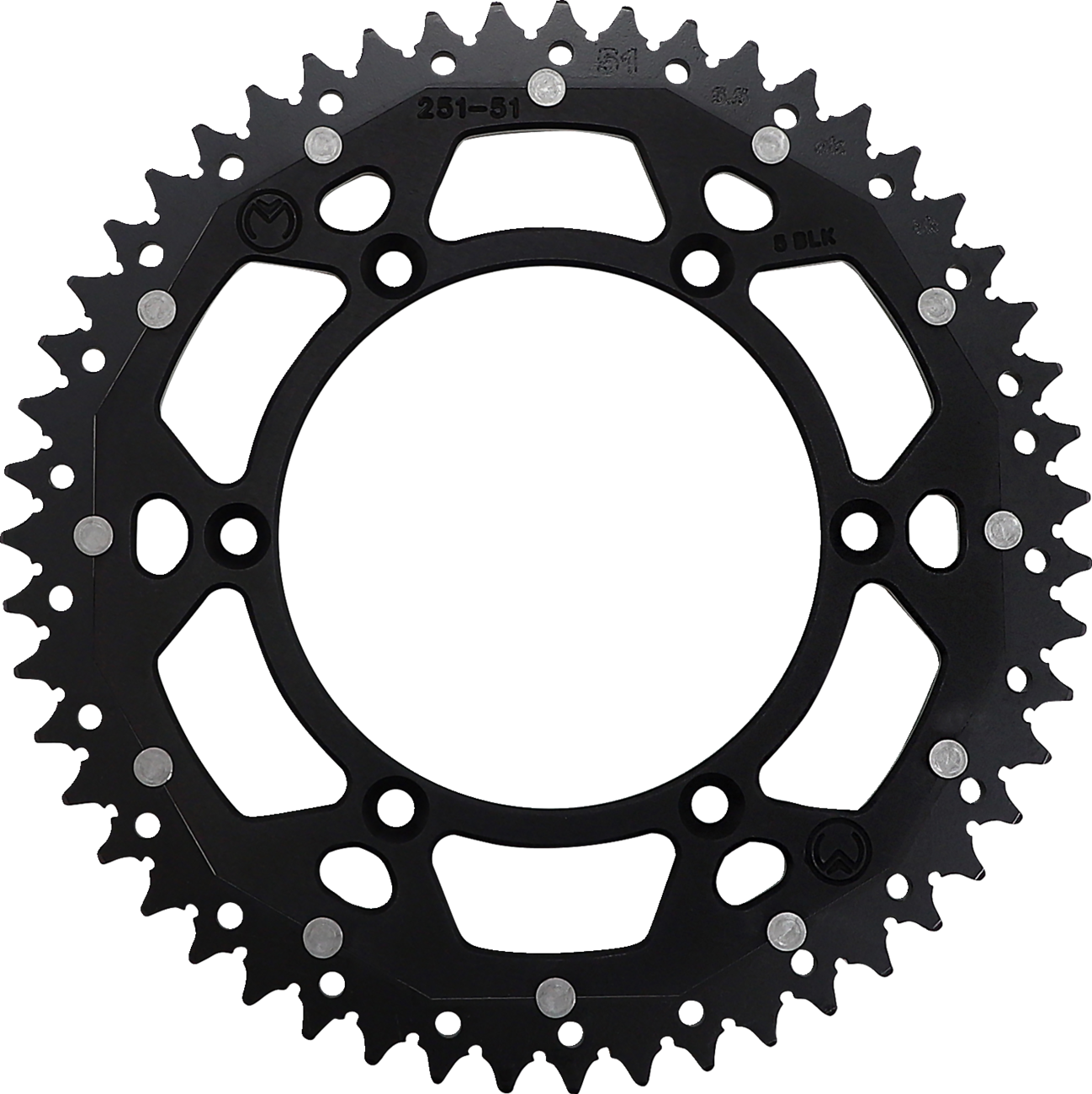 MOOSE OFFROAD Dual Sprocket - 51 Tooth - Black - Yamaha