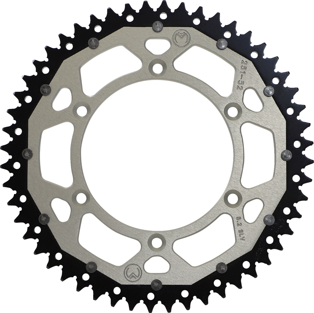 MOOSE OFFROAD Dual Sprocket - 52 Tooth - Silver - Yamaha