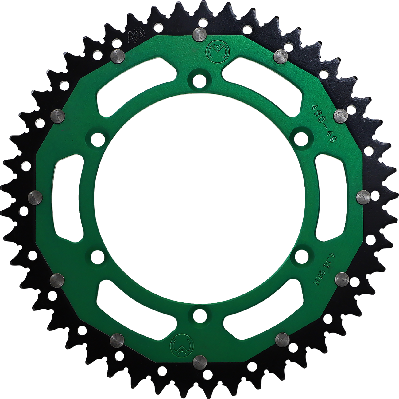 MOOSE OFFROAD Dual Sprocket - 49 Tooth - Green - Kawasaki/Suzuki