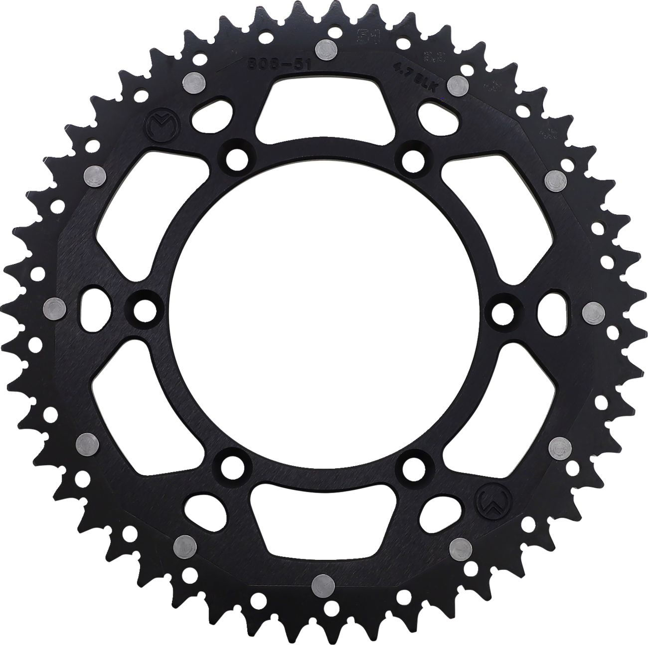 MOOSE OFFROAD Dual Sprocket - 51 Tooth - Black - Kawasaki/Suzuki