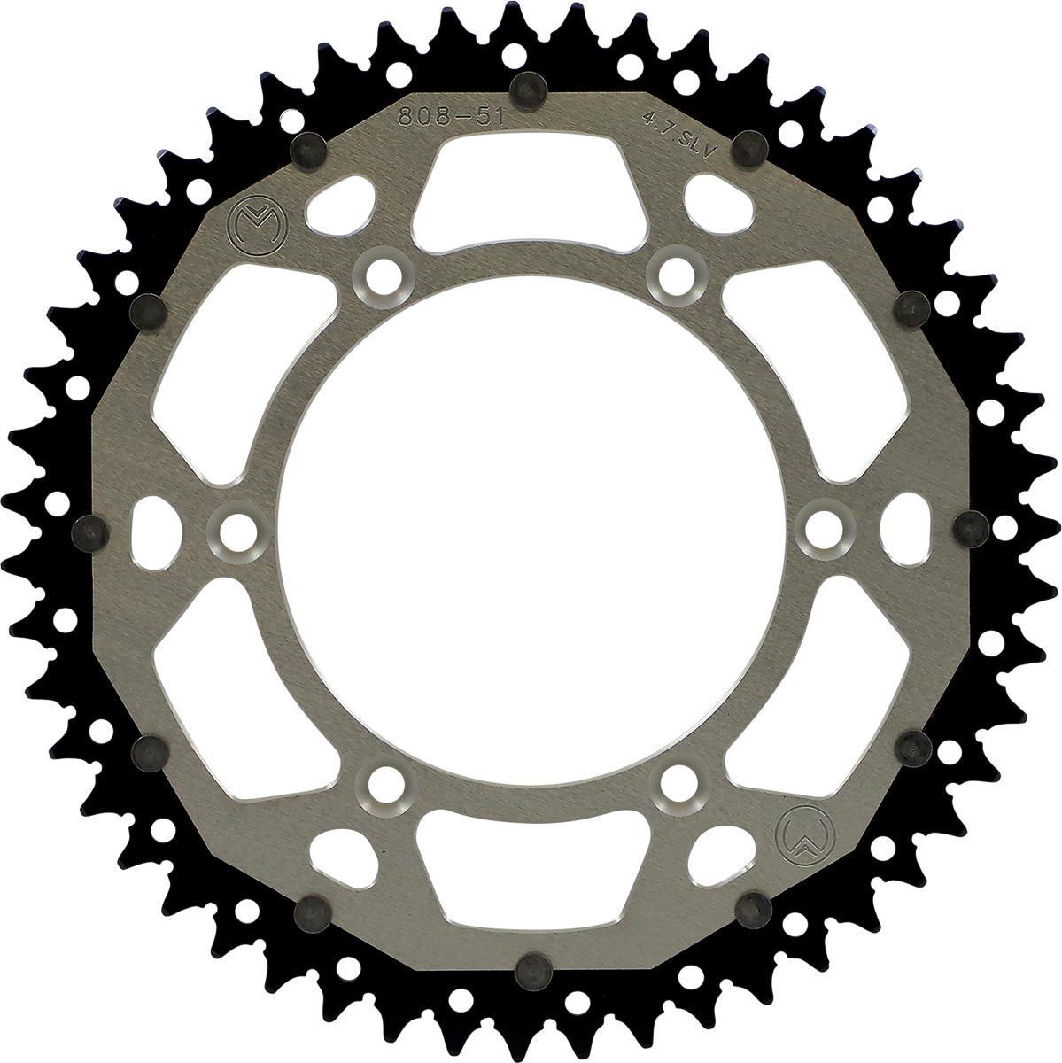 MOOSE OFFROAD Dual Sprocket - 51 Tooth - Silver - Kawasaki/Suzuki