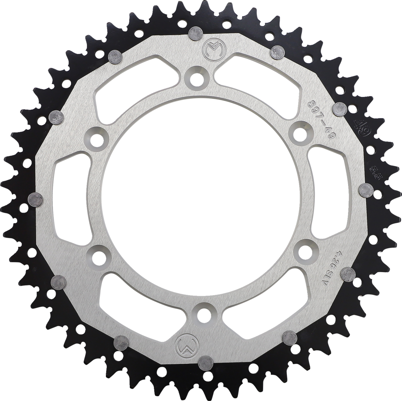 MOOSE OFFROAD Dual Sprocket - 49 Tooth - Silver - Gas Gas/Husqvarna/Husaberg/KTM