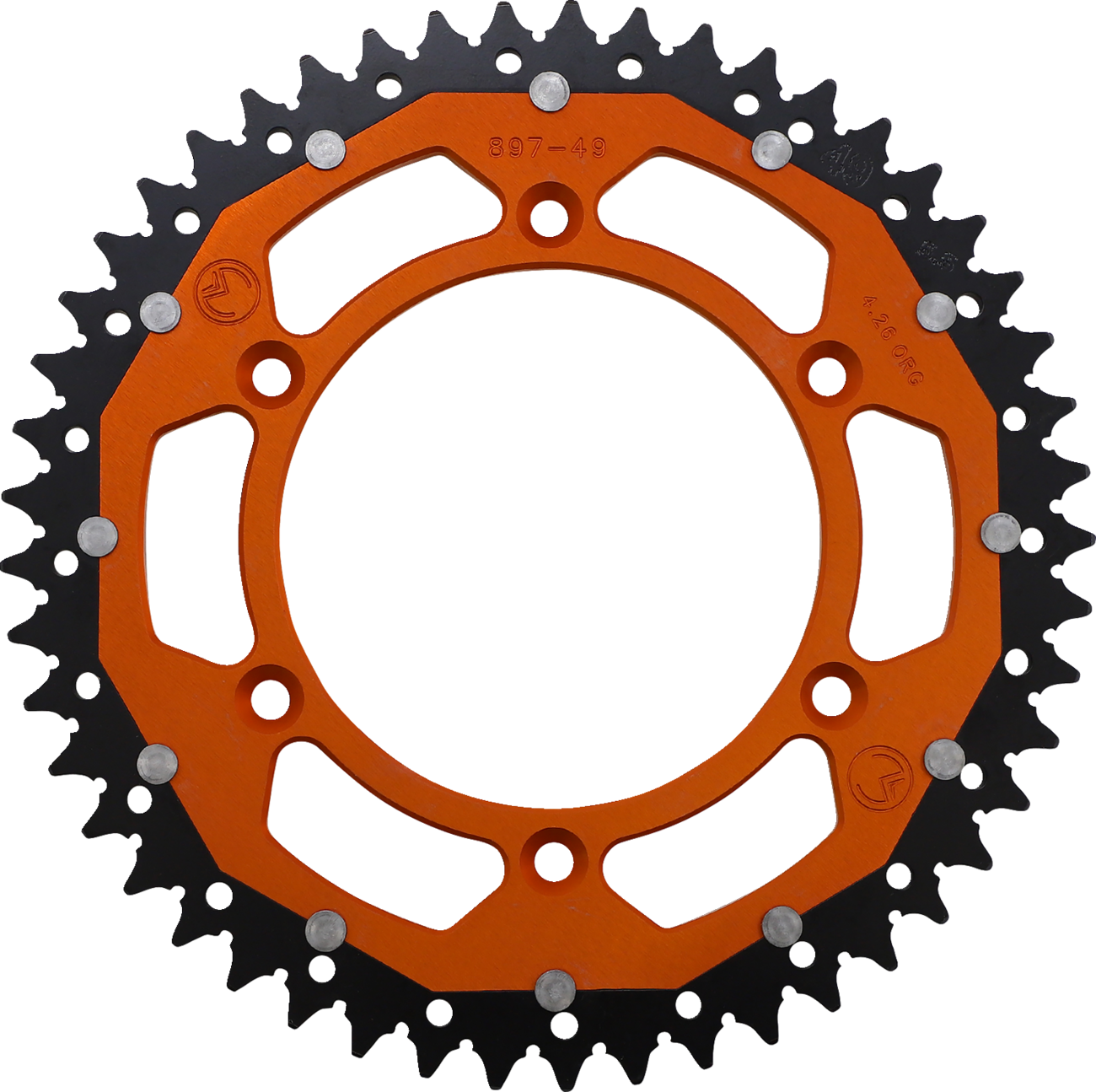 MOOSE OFFROAD Dual Sprocket - 49 Tooth - Orange - Husqvarna/Husaberg/KTM