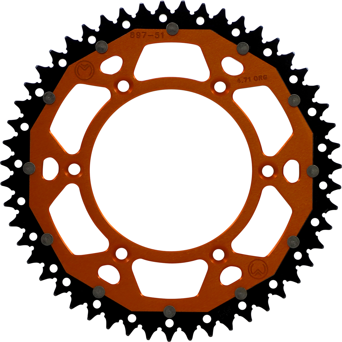 MOOSE OFFROAD Dual Sprocket - 51 Tooth - Orange - Husqvarna/Husaberg/KTM