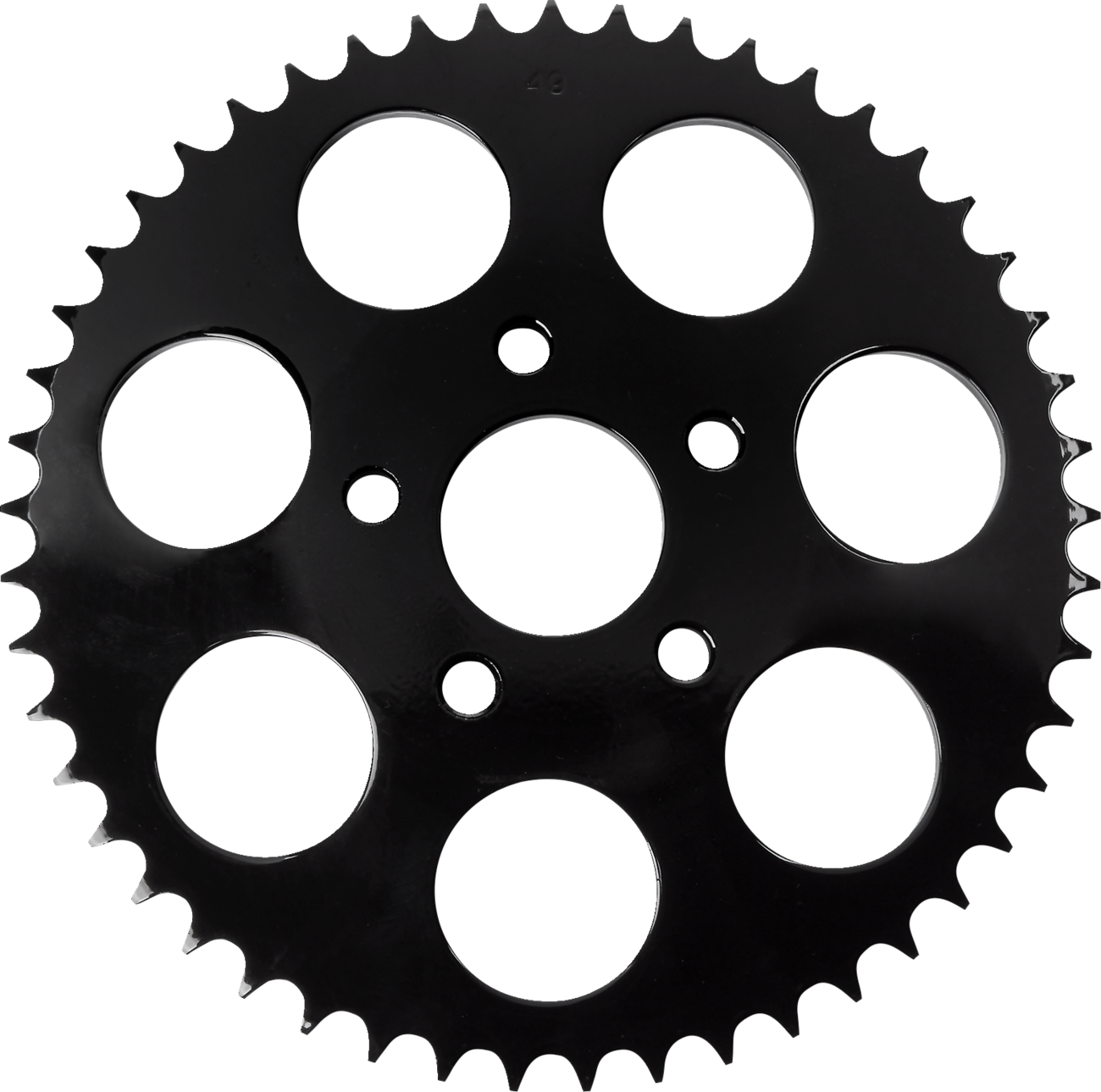DRAG SPECIALTIES Rear Sprocket - Black - Dished - 49 Tooth