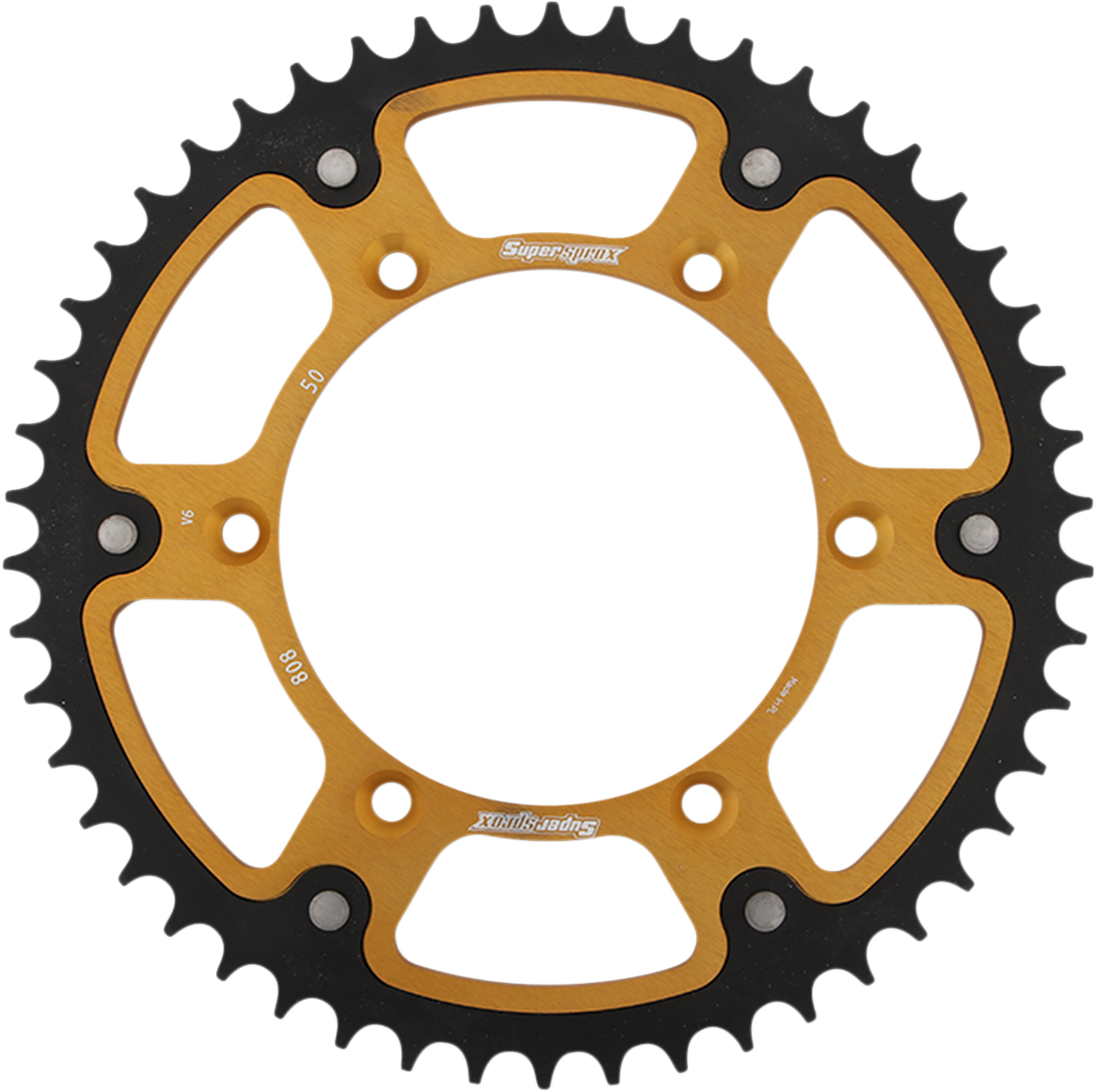 SUPERSPROX Stealth Rear Sprocket - 50 Tooth - Gold - Kawasaki/Suzuki