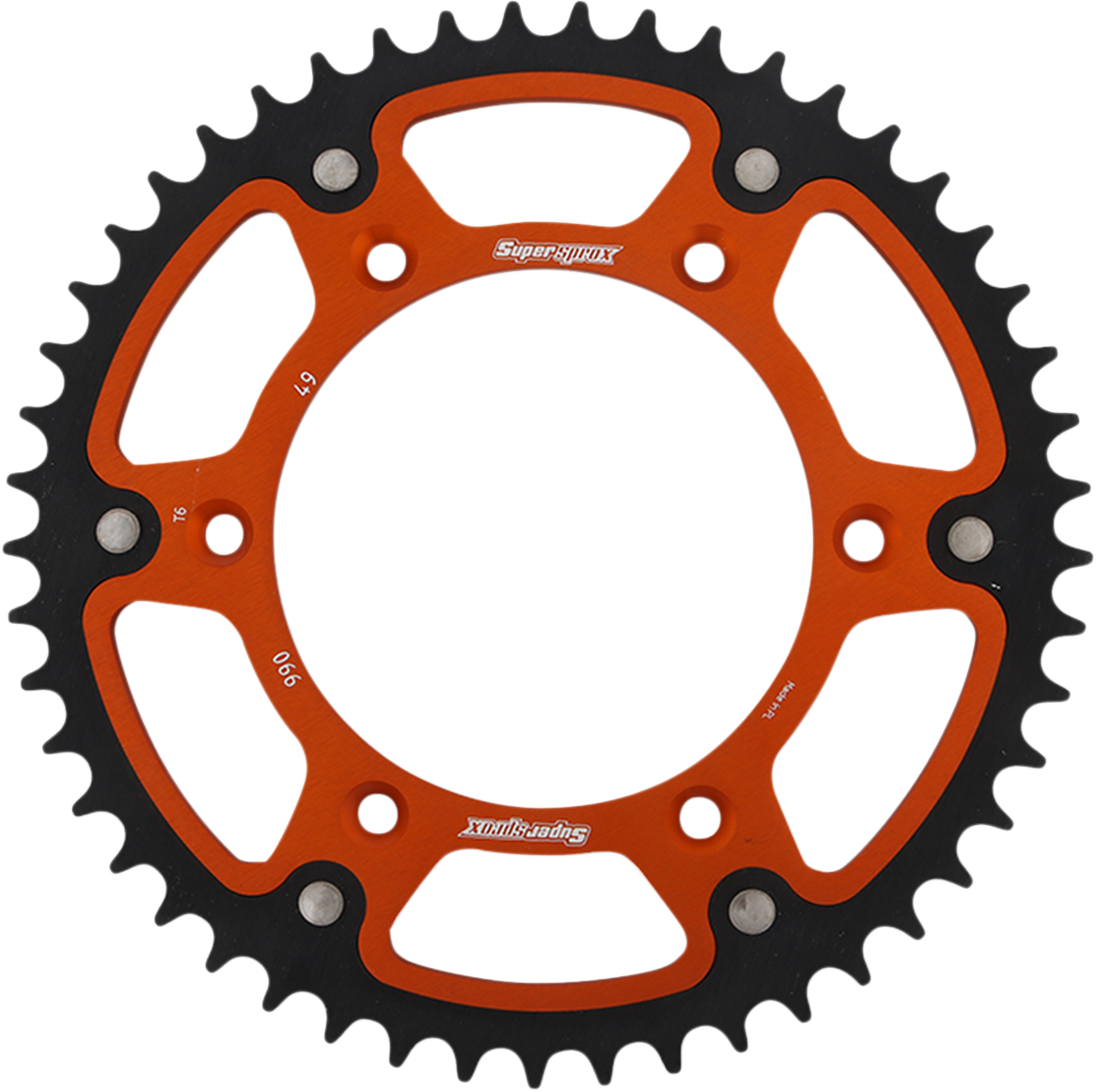 SUPERSPROX Stealth Rear Sprocket - 49 Tooth - Orange - Husaberg/Husqvarna/KTM