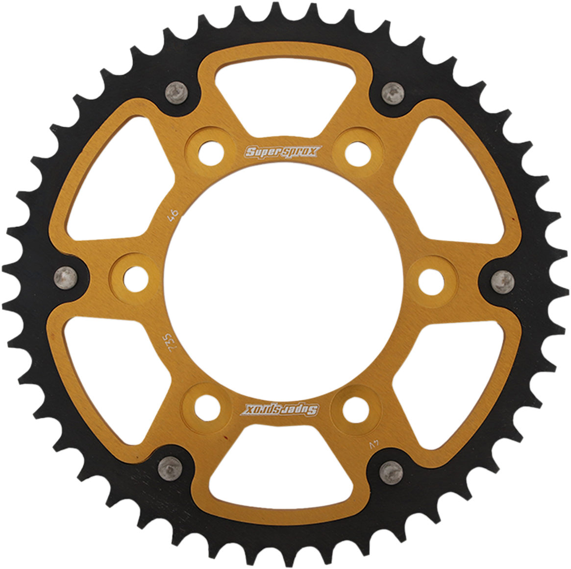 SUPERSPROX Stealth Rear Sprocket - 46 Tooth - Gold - Ducati