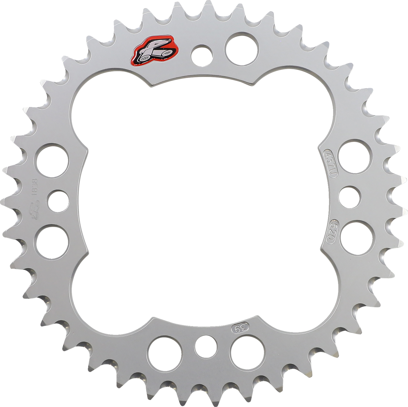 RENTHAL Rear Sprocket - Aluminum - 39 Tooth - Silver - Yamaha
