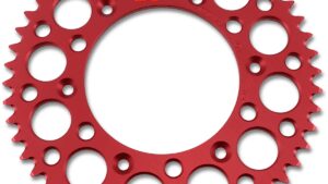 RENTHAL Rear Sprocket - Aluminum - 49 Tooth - Red - Honda
