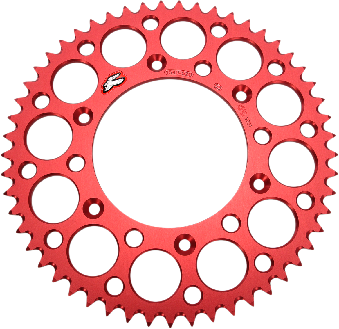 RENTHAL Rear Sprocket - Aluminum - 53 Tooth - Red - Honda