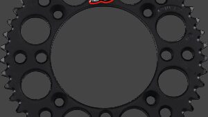 RENTHAL Rear Sprocket - Aluminum - 47 Tooth - Black - Suzuki/Yamaha