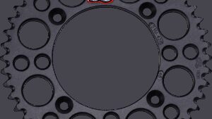 RENTHAL Rear Sprocket - Aluminum - 48 Tooth - Black - Suzuki/Yamaha