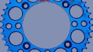 RENTHAL Rear Sprocket - Aluminum - 47 Tooth - Blue - Suzuki/Yamaha