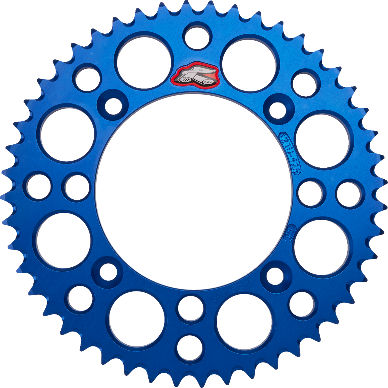 RENTHAL Rear Sprocket - Aluminum - 48 Tooth - Blue - Suzuki/Yamaha