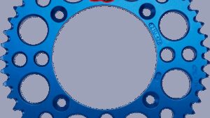 RENTHAL Rear Sprocket - Aluminum - 49 Tooth - Blue - Suzuki/Yamaha