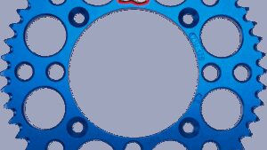 RENTHAL Rear Sprocket - Aluminum - 50 Tooth - Blue - Suzuki/Yamaha