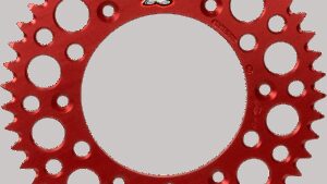 RENTHAL Rear Sprocket - Aluminum - 55 Tooth - Red - Honda