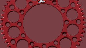 RENTHAL Rear Sprocket - Aluminum - 56 Tooth - Red - Honda