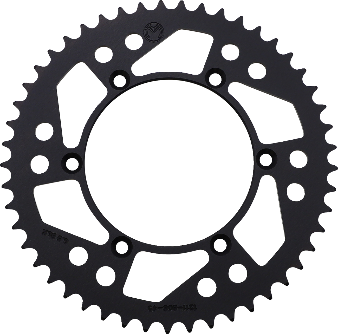 MOOSE OFFROAD Rear Sprocket - Aluminum - 49 Tooth - Black - Kawasaki/Suzuki