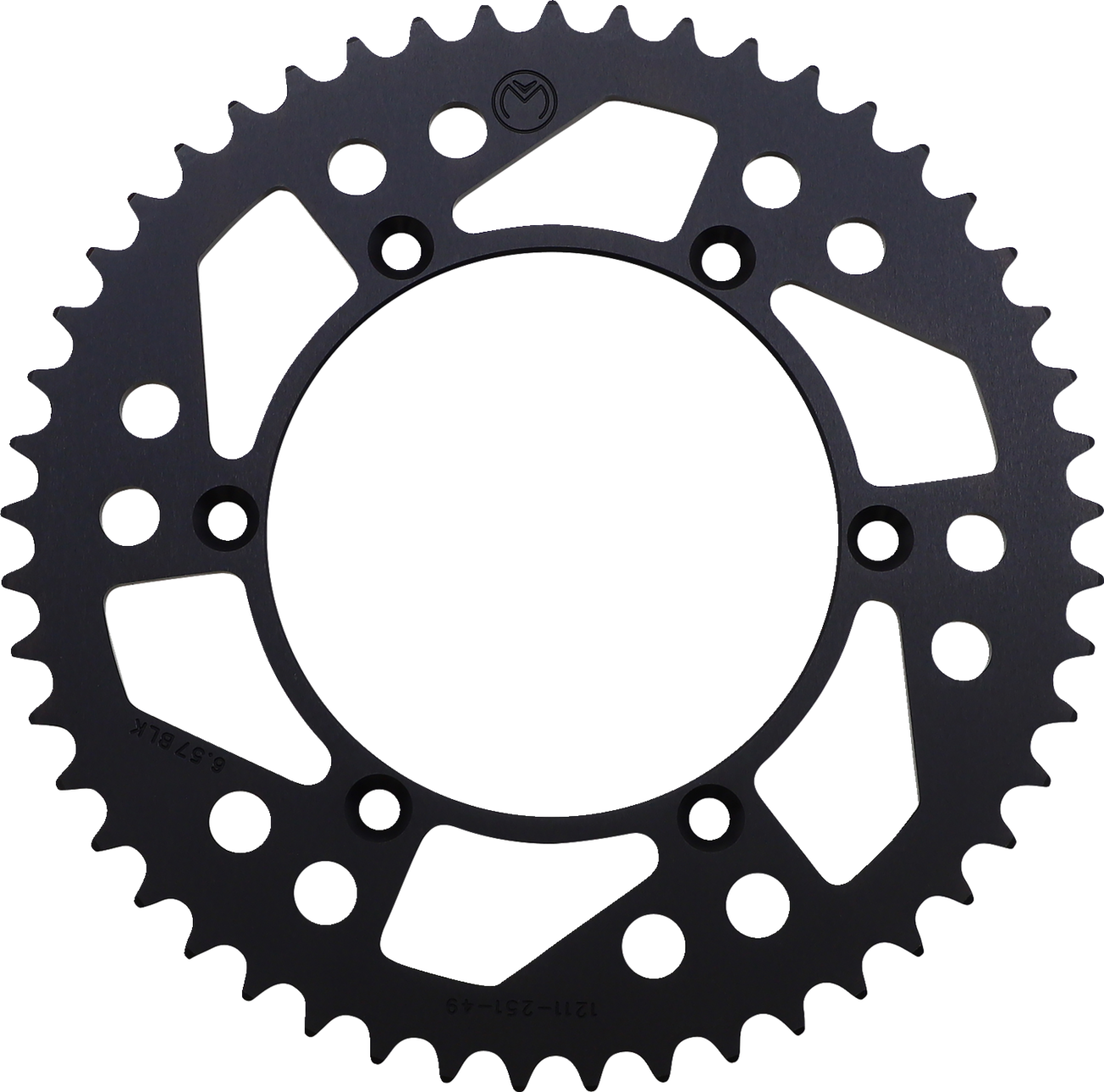 MOOSE OFFROAD Rear Sprocket - Aluminum - 49 Tooth - Black - Yamaha