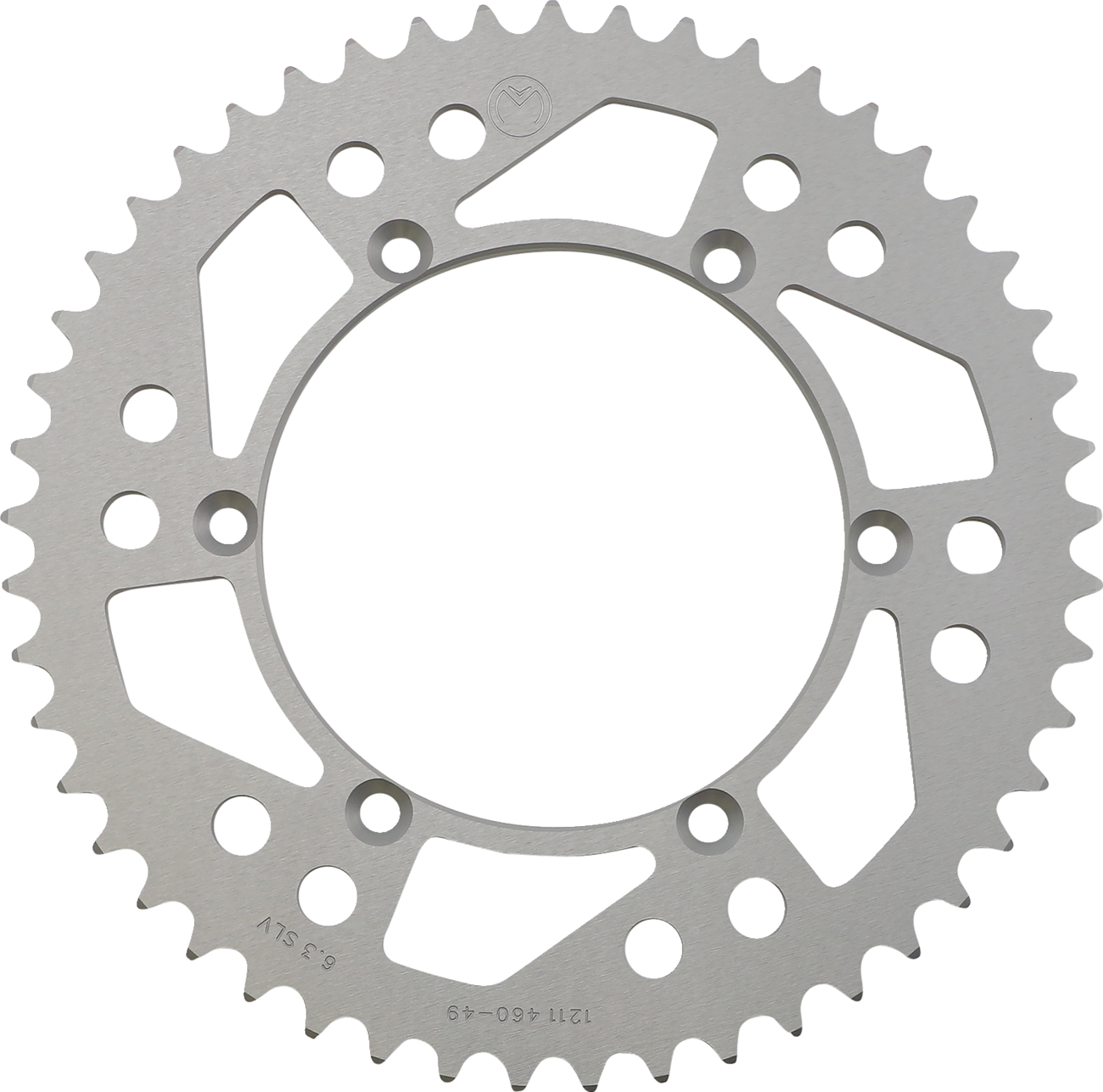 MOOSE OFFROAD Rear Sprocket - Aluminum - 49 Tooth - Silver - Kawasaki/Suzuki