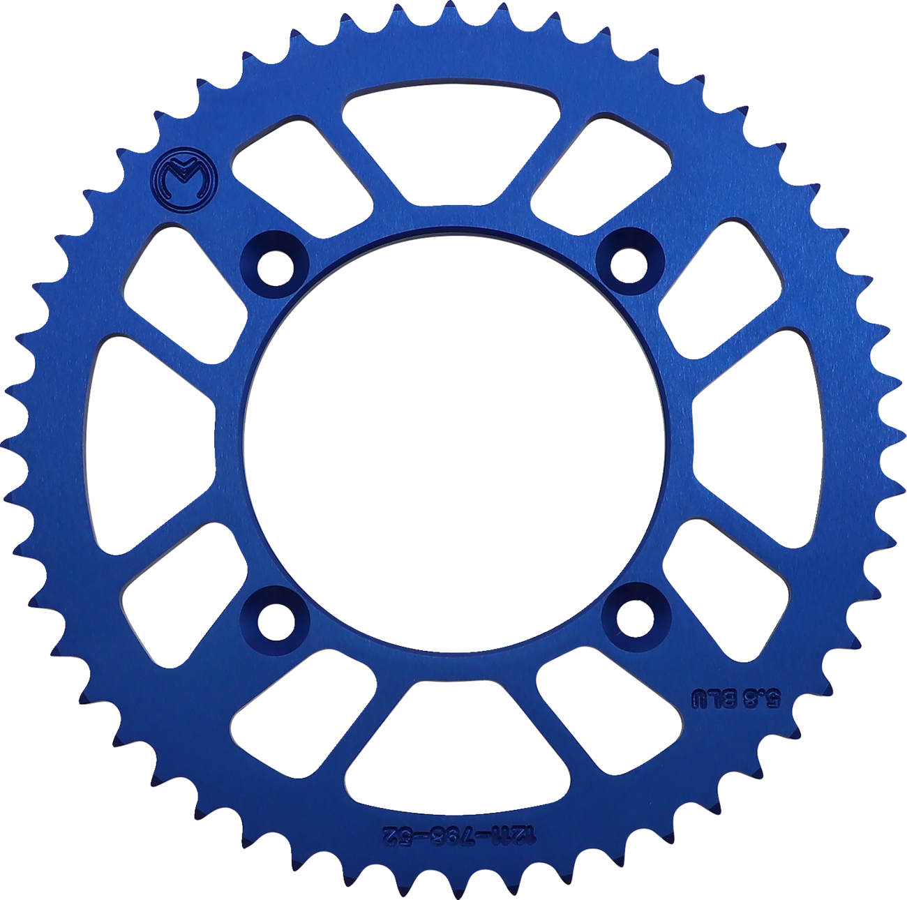 MOOSE OFFROAD Rear Sprocket - Aluminum - 52 Tooth - Blue - Suzuki/Yamaha