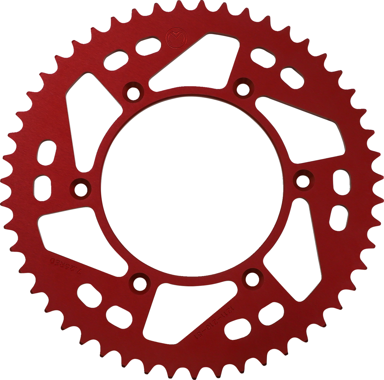 MOTO-MASTER 7075 Aluminum Rear Sprocket - 46 Tooth - Orange - Image 2