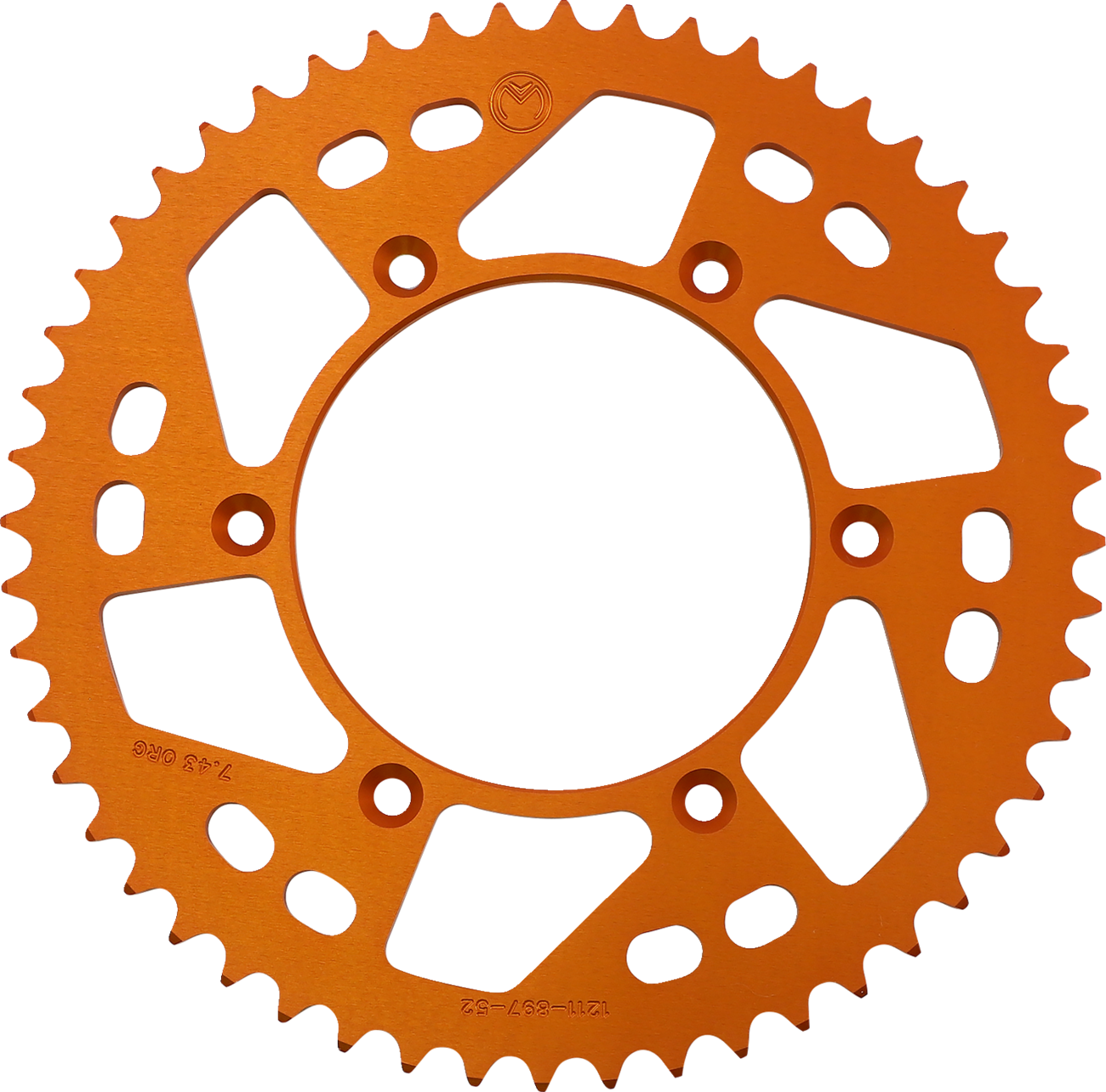 MOOSE OFFROAD Rear Sprocket - Aluminum - 52 Tooth - Orange - Husaberg/Husqvarna/KTM