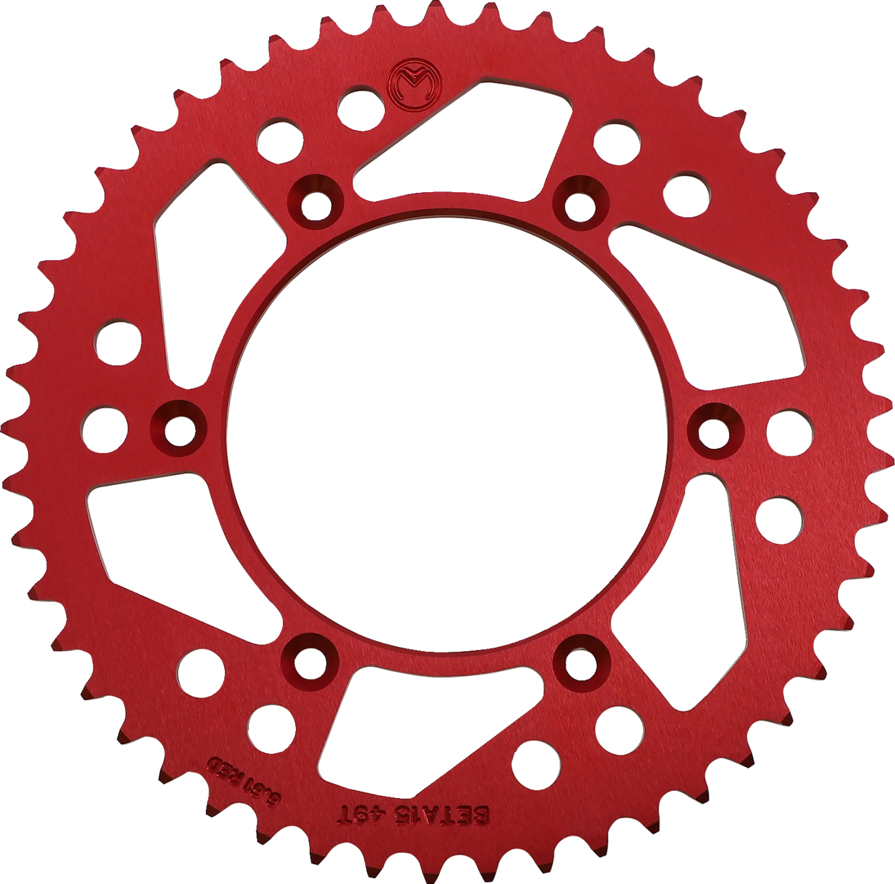 MOOSE OFFROAD Rear Sprocket - Aluminum - 49 Tooth - Red - Beta