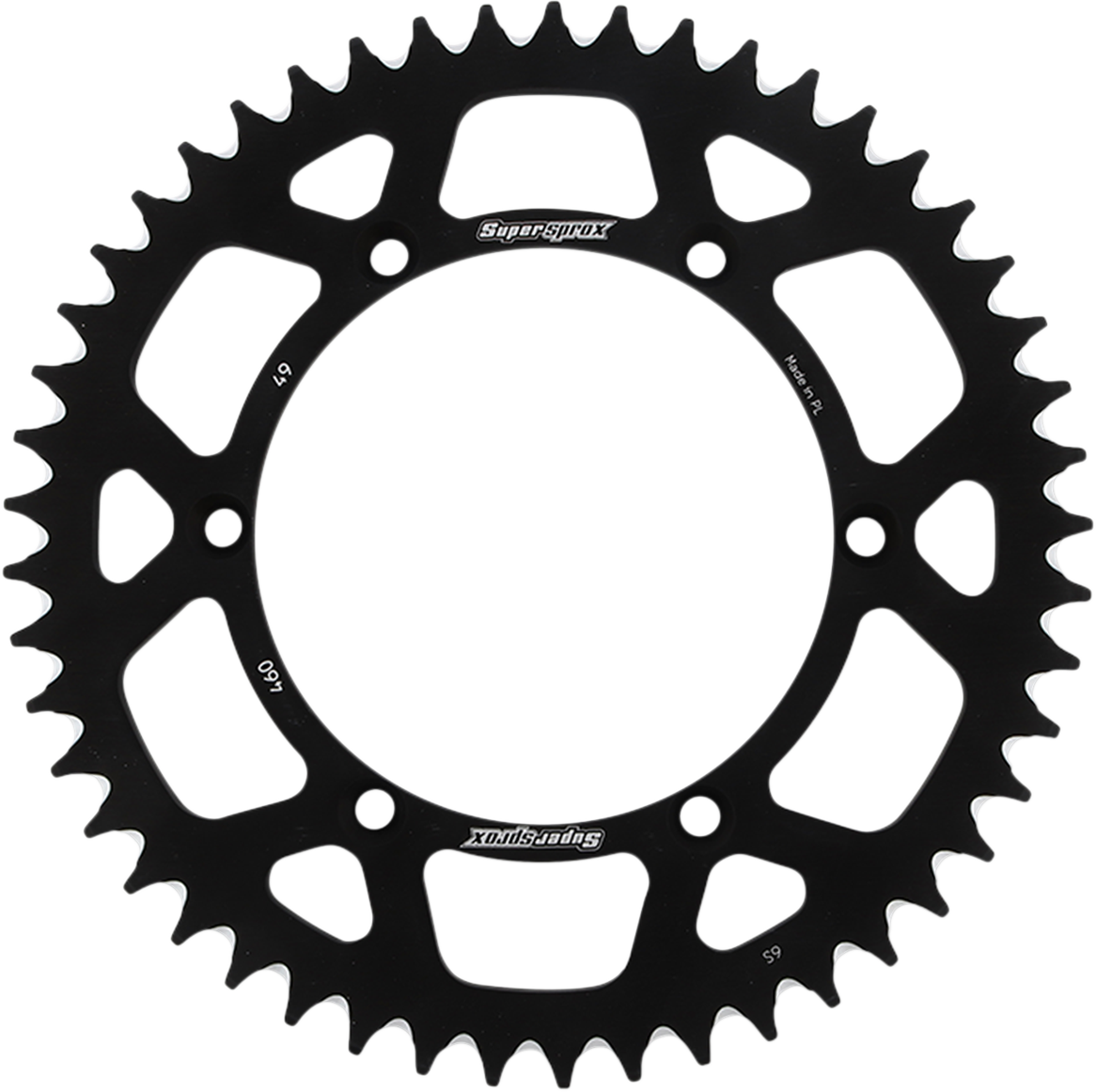 SUPERSPROX Rear Sprocket - Black - Kawasaki/Suzuki - 49 Tooth
