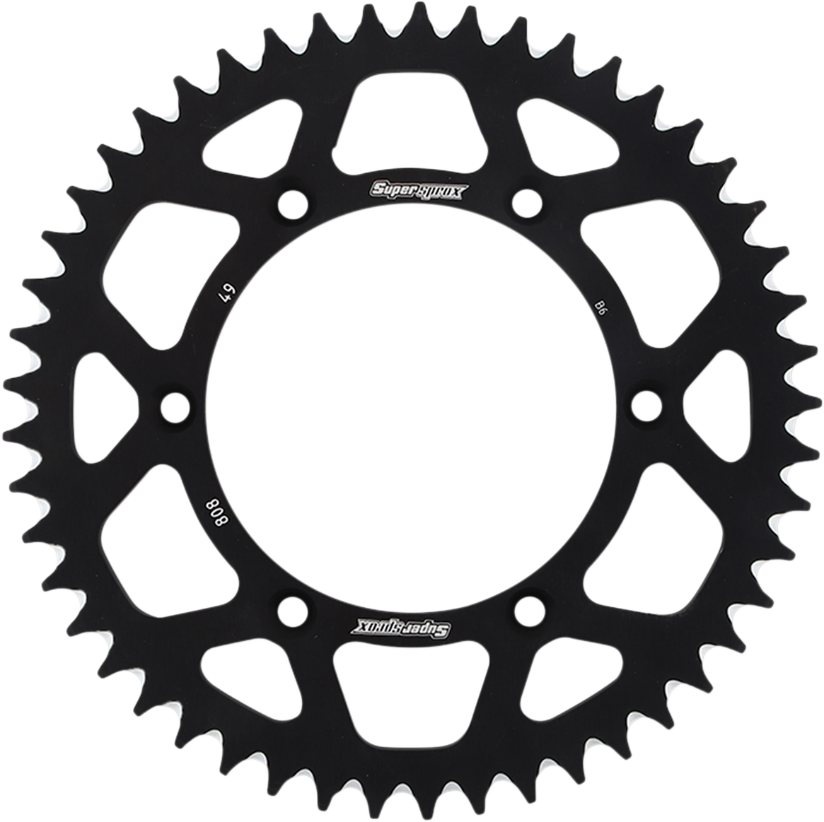 SUPERSPROX Rear Sprocket - Black - Kawasaki - 49 Tooth